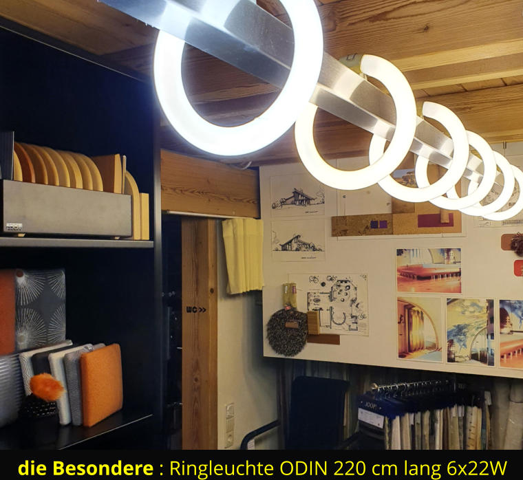 die Besondere : Ringleuchte ODIN 220 cm lang 6x22W